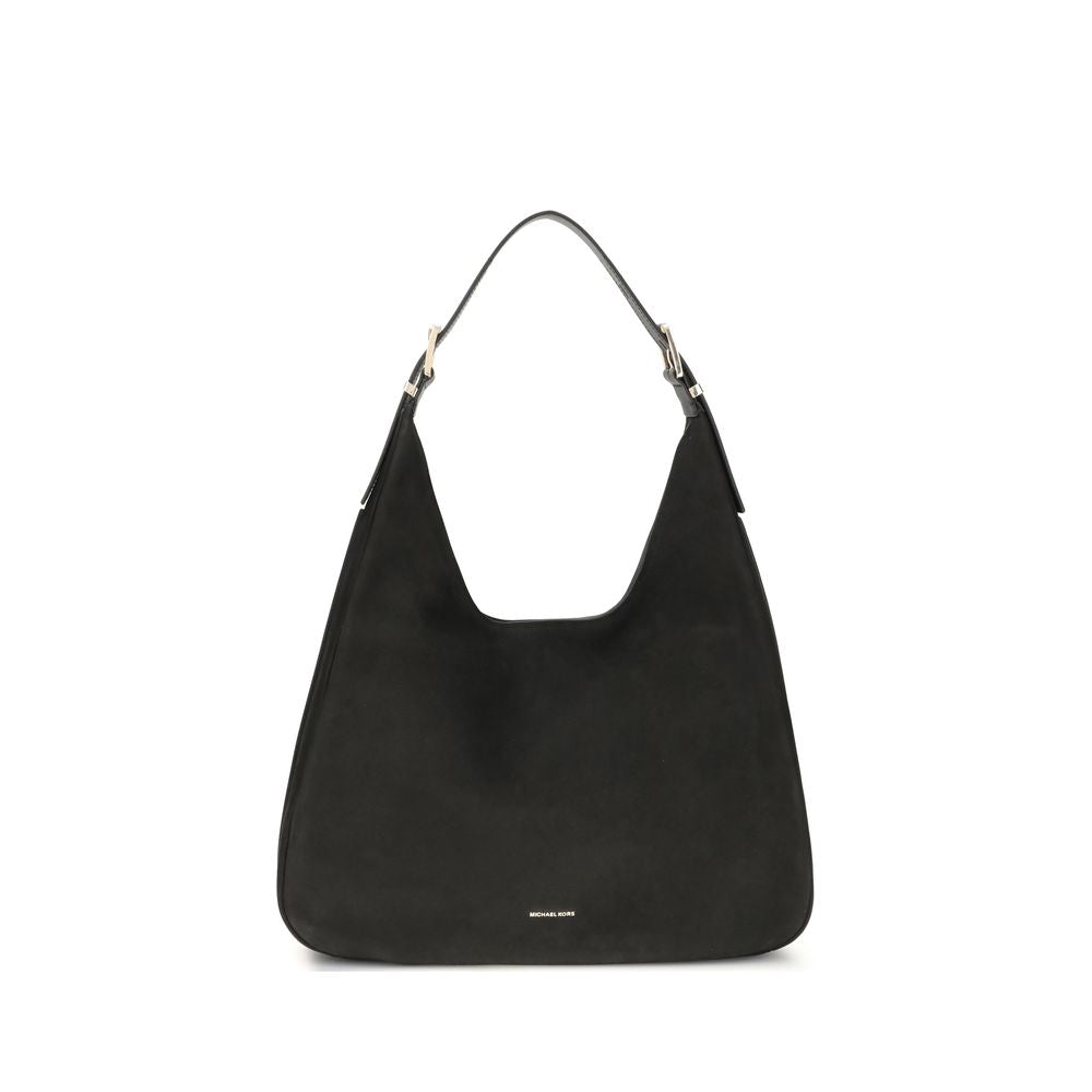Black Calf Leather Bos Taurus Shoulder BagThe Nolita large Nubuck Shoulder Bag by Michael Kors combines a casual and sophisticated look, thanks to the soft texture of the nubuck and the textured edges that elegantly define its shape. Featuring an adjustab