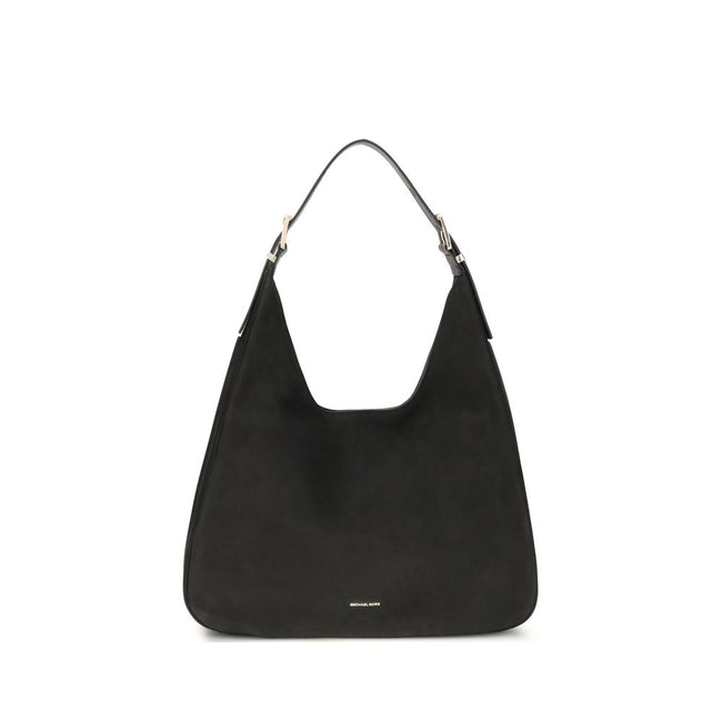 Black Calf Leather Bos Taurus Shoulder BagThe Nolita large Nubuck Shoulder Bag by Michael Kors combines a casual and sophisticated look, thanks to the soft texture of the nubuck and the textured edges that elegantly define its shape. Featuring an adjustab