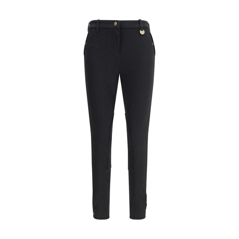 Black Cotton Casual PantsThe Stretch Cotton Jodhpur Trousers by Burberry reinterpret the maison’s equestrian heritage with a modern and elegant twist. The slim fit is highlighted by the delicate herringbone pattern, while the hook-and-zip closure and elas