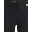 Black Cotton Casual PantsThe Stretch Cotton Jodhpur Trousers by Burberry reinterpret the maison’s equestrian heritage with a modern and elegant twist. The slim fit is highlighted by the delicate herringbone pattern, while the hook-and-zip closure and elas