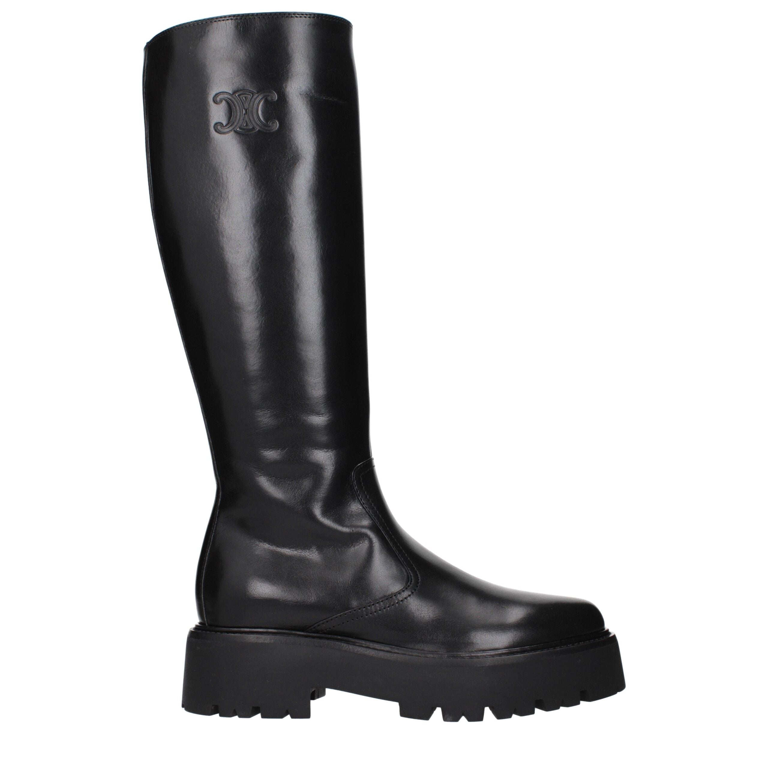 Black Leather Ankle BootsDescription: The product with MPN 354233492C38NO and code F84778 leather in black is a boots designed by Celine. It has features like side logo, vintage effect.Black Leather Ankle Boots${tagsCelineAulae Black Leather Ankle Boots C