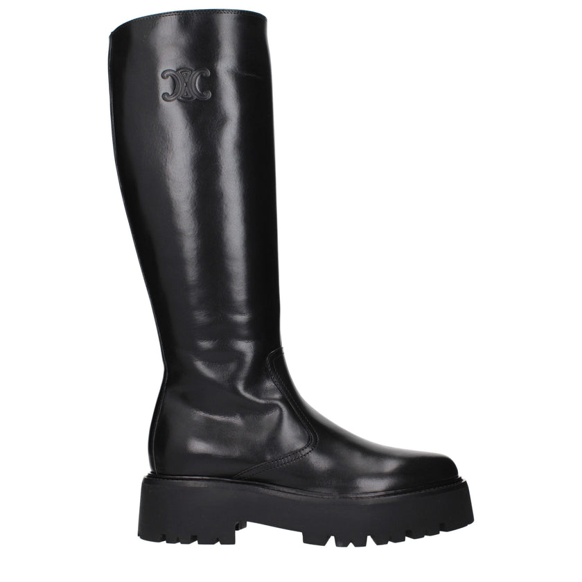 Black Leather Ankle BootsDescription: The product with MPN 354233492C38NO and code F84778 leather in black is a boots designed by Celine. It has features like side logo, vintage effect.Black Leather Ankle Boots${tagsCelineAulae Black Leather Ankle Boots C