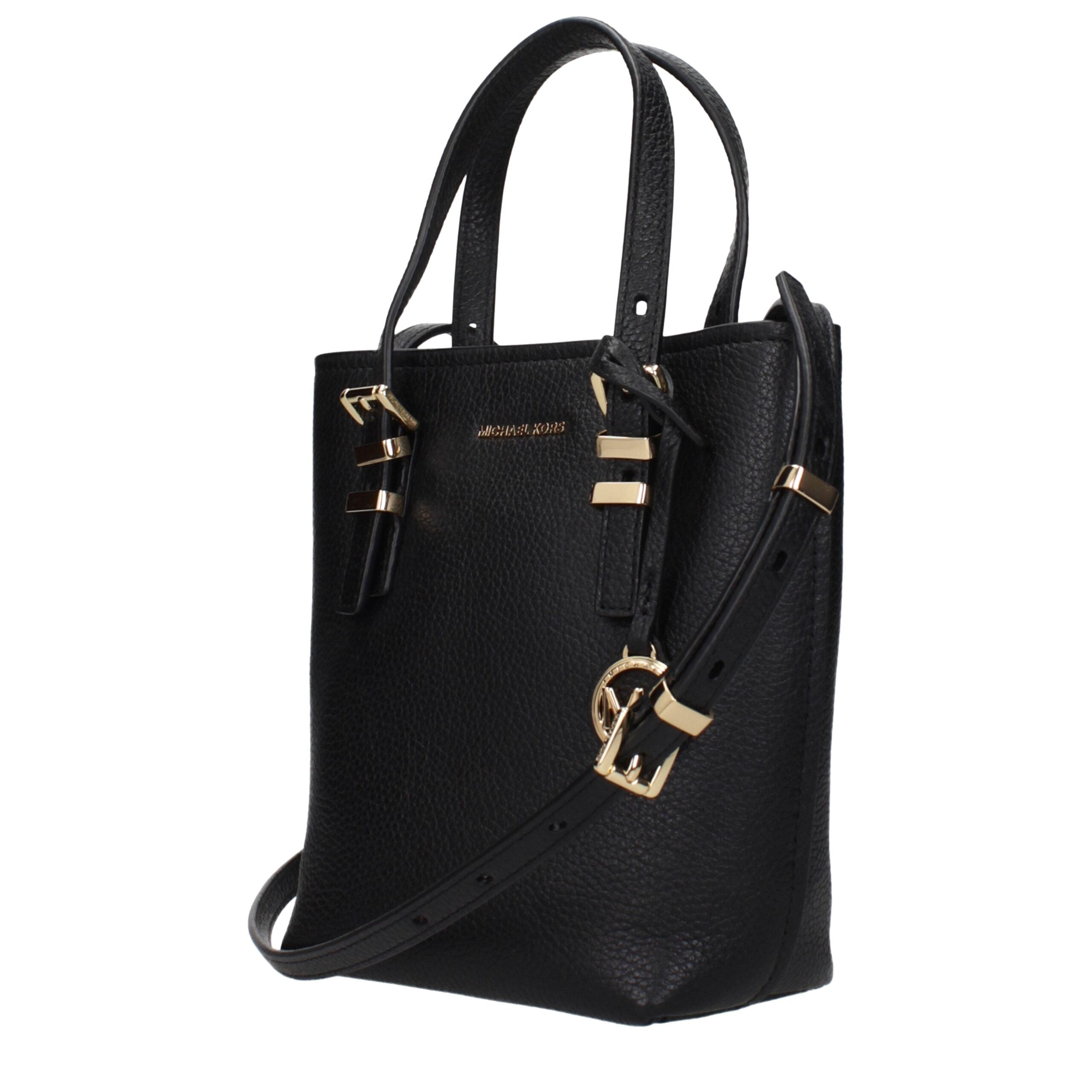 Black Leather HandbagsDescription: The product with MPN 32S5GQNC0LBLACK and code F84573 leather in black is a handbags designed by Michael Kors. It has features like front logo, front detail, removable details, adjustable shoulder, removable shoulder, adj