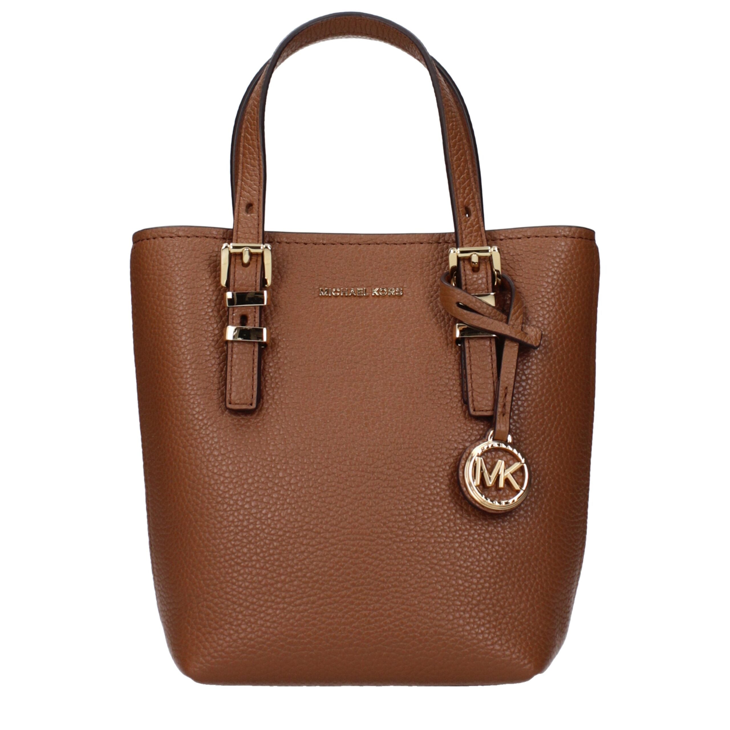 Brown Leather HandbagsDescription: The product with MPN 32S5GQNC0LLUGGAGE and code F84573 leather in brown is a handbags designed by Michael Kors. It has features like front logo, front detail, removable details, adjustable shoulder, removable shoulder, a