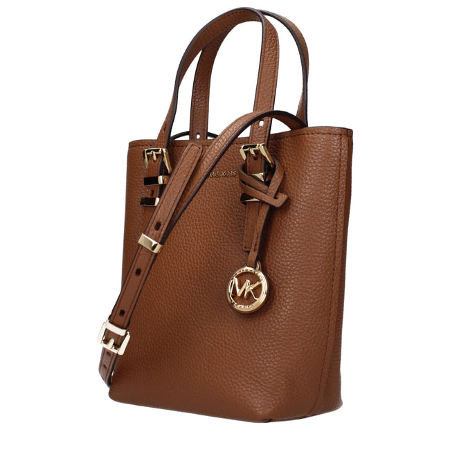 Brown Leather HandbagsDescription: The product with MPN 32S5GQNC0LLUGGAGE and code F84573 leather in brown is a handbags designed by Michael Kors. It has features like front logo, front detail, removable details, adjustable shoulder, removable shoulder, a