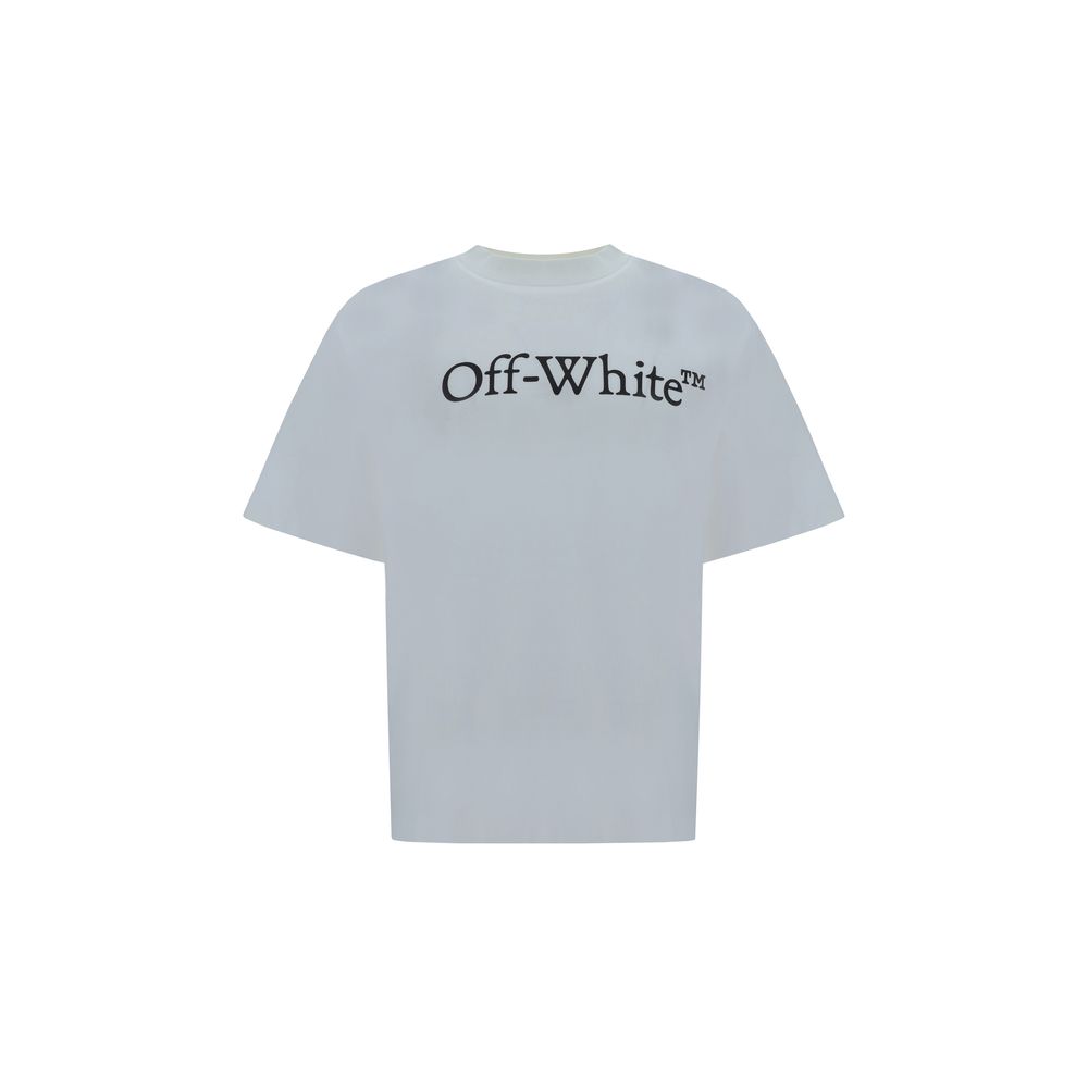 White Cotton T-ShirtCotton Big Bookish Skate T-Shirt by Off-White, features ribbed crew neck, contrasting iconic brand monogram on front, monochrome pattern, regular fit. Season: AW25 Composition: 100% Cotton MADE IN PORTUGALWhite Cotton T-Shirt${tagsOff-