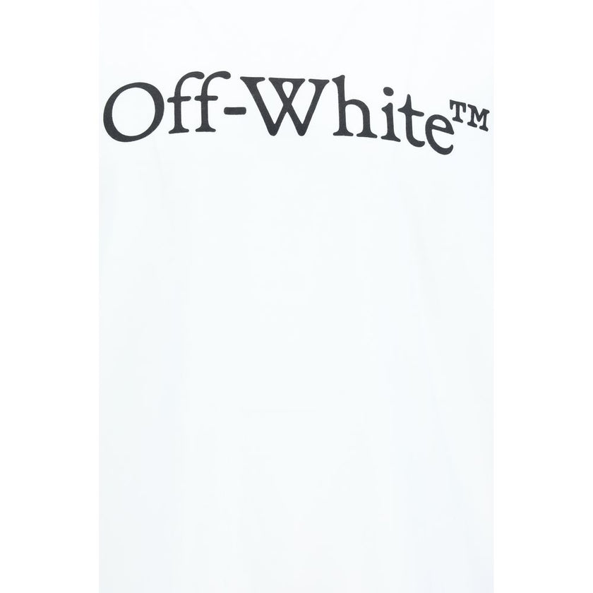 White Cotton T-ShirtCotton Big Bookish Skate T-Shirt by Off-White, features ribbed crew neck, contrasting iconic brand monogram on front, monochrome pattern, regular fit. Season: AW25 Composition: 100% Cotton MADE IN PORTUGALWhite Cotton T-Shirt${tagsOff-