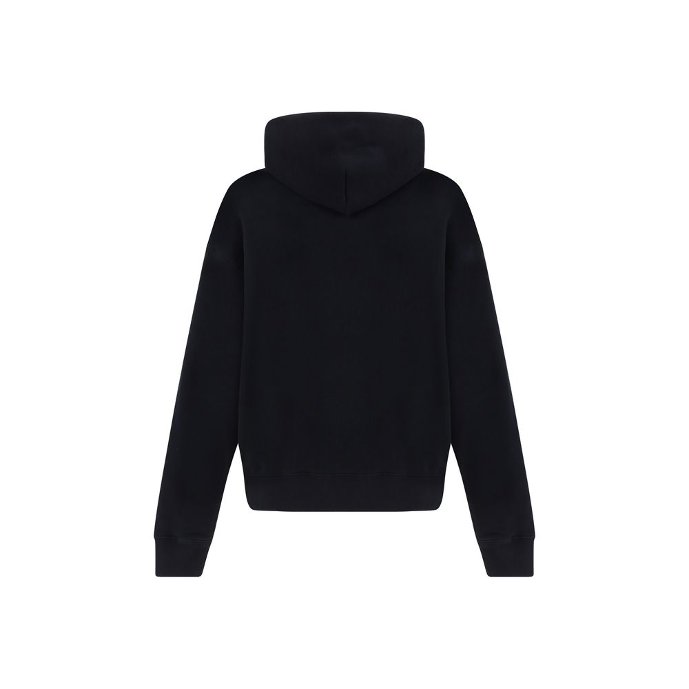 Black Cotton SweatshirtCotton Big Bookish Skate Hoodie by Off-White, features hood with adjustable drawstring, ribbed cuffs, ribbed hem, front kangaroo pocket, iconic brand monogram printed in contrasting color on front, regular fit. Season: AW25 Composit