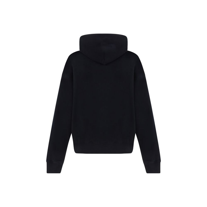 Black Cotton SweatshirtCotton Big Bookish Skate Hoodie by Off-White, features hood with adjustable drawstring, ribbed cuffs, ribbed hem, front kangaroo pocket, iconic brand monogram printed in contrasting color on front, regular fit. Season: AW25 Composit