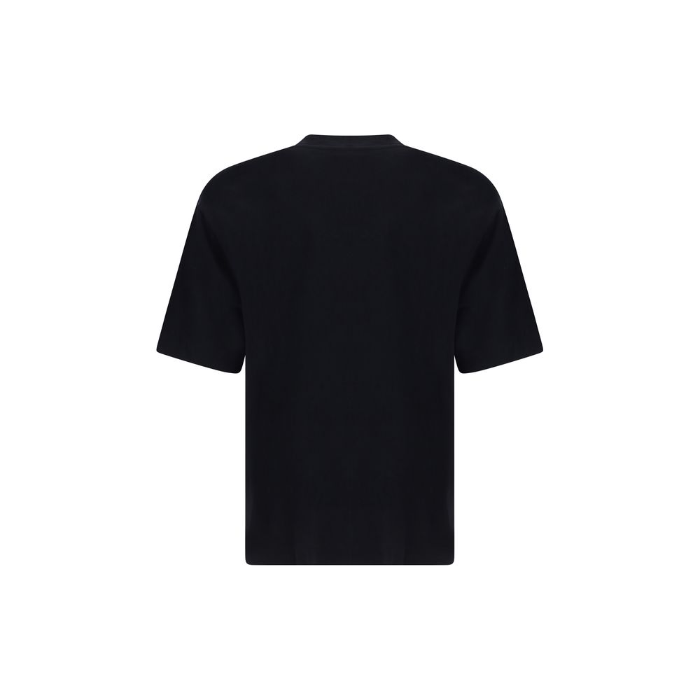 Black Cotton T-ShirtCotton Big Bookish Skate T-Shirt by Off-White, features ribbed crew neck, contrasting iconic brand monogram on front, monochrome pattern, regular fit. Season: AW25 Composition: 100% Cotton MADE IN PORTUGALBlack Cotton T-Shirt${tagsOff-