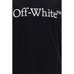 Black Cotton T-ShirtCotton Big Bookish Skate T-Shirt by Off-White, features ribbed crew neck, contrasting iconic brand monogram on front, monochrome pattern, regular fit. Season: AW25 Composition: 100% Cotton MADE IN PORTUGALBlack Cotton T-Shirt${tagsOff-