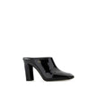 Black Calfskin MulesDescription: – Composition: 100% calf leather – Inner: Leather – Insole: Leather – Sole: Leather – Patent effect – Square toe – Branded insole – Side logo detail – Open back – Heel 8,5 cm – Made in Italy – Gender: WOMEN –Black Calfskin