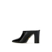 Black Calfskin MulesDescription: – Composition: 100% calf leather – Inner: Leather – Insole: Leather – Sole: Leather – Patent effect – Square toe – Branded insole – Side logo detail – Open back – Heel 8,5 cm – Made in Italy – Gender: WOMEN –Black Calfskin