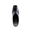 Black Calfskin MulesDescription: – Composition: 100% calf leather – Inner: Leather – Insole: Leather – Sole: Leather – Patent effect – Square toe – Branded insole – Side logo detail – Open back – Heel 8,5 cm – Made in Italy – Gender: WOMEN –Black Calfskin