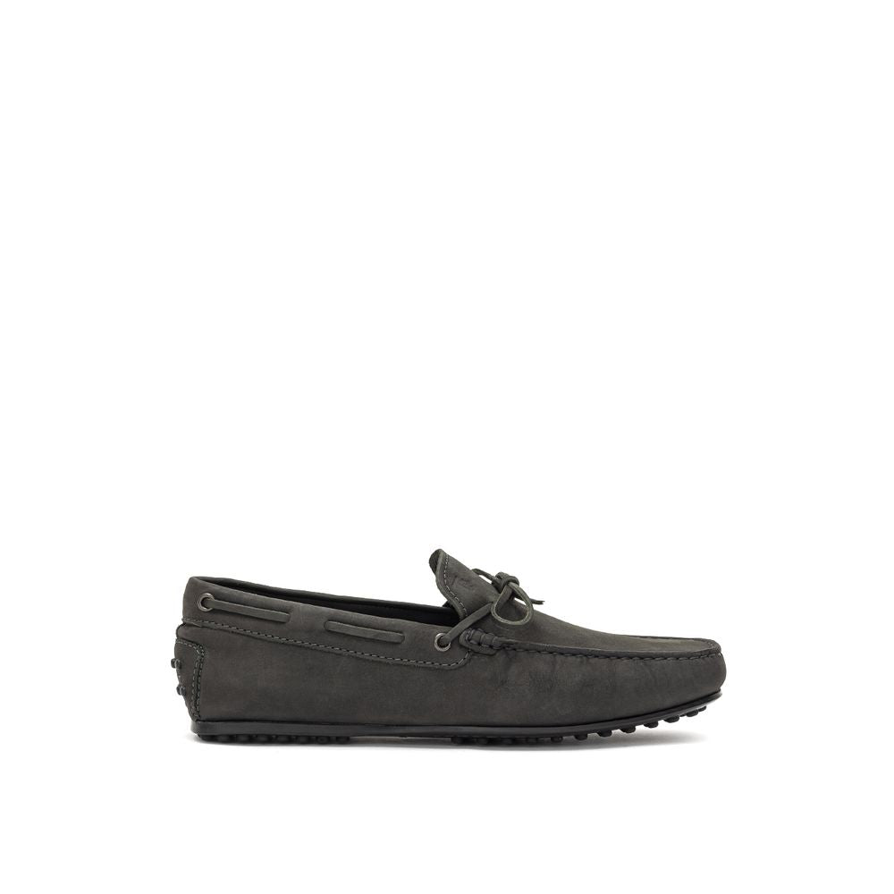 Anthracite Leather Moccasin with Gommino Sole by Tod’s