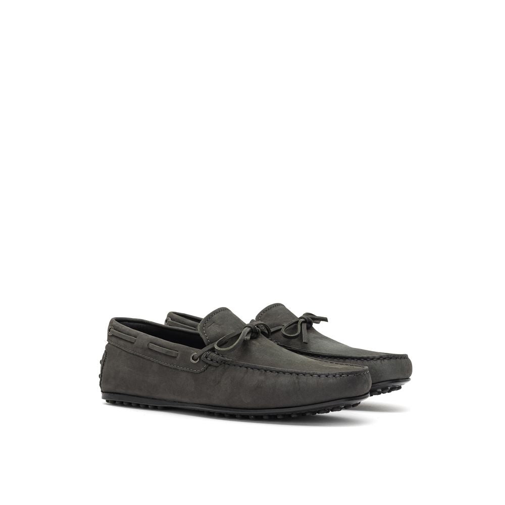 Anthracite Leather Moccasin with Gommino Sole by Tod’s