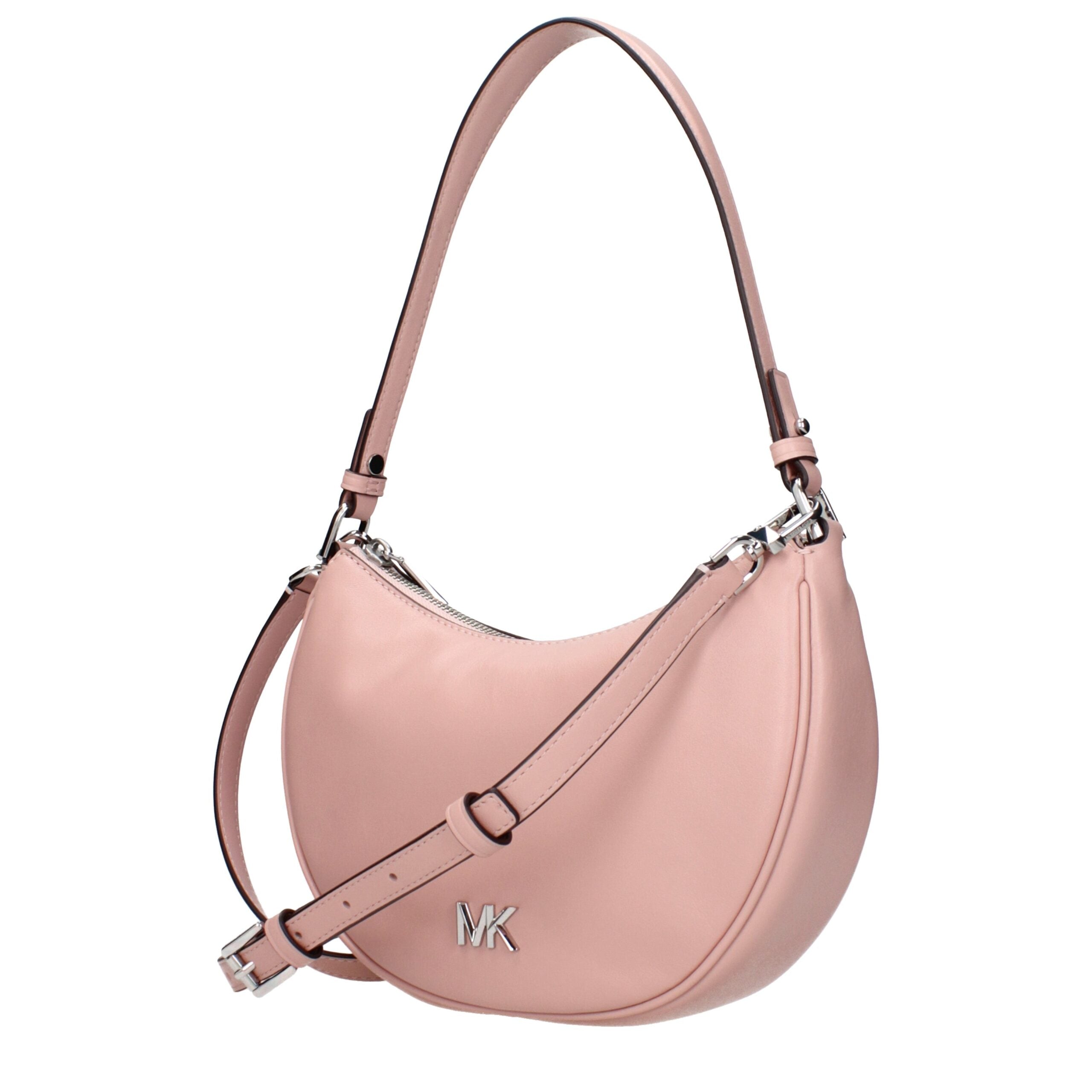 Pink Leather Shoulder BagsDescription: The product with MPN 32S5S8QU1LSMOKEYROSE and code F84575 leather in pink is a shoulder bags designed by Michael Kors. It has features like front logo, removable handle, adjustable shoulder, removable shoulder.Pink L