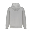Gray Cotton Men SweaterElevate your leisurewear with the sophistication of Hugo Boss. This long-sleeved, hooded sweatshirt is the epitome of comfort meets style. Brushed for a luxuriously soft feel with a central pocket for functionality, it’s adorned wit