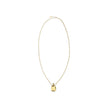 Gold Brass NecklaceThe Elixir pendant Necklace by Chloé is a jewelry piece with a vintage charm, crafted in Vintage Gold brass. The design is enhanced by a square ornamental vial topped with a resin stone. The pendant features an engraved Chloé logo, whil