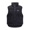 Black Polyamide Sleveless JacketThe Otis Padded Gilet from Moncler x EE72 by Edward Enninful blends style with functionality. Made from stretch cotton-blend technical jersey and nylon with a nylon laqué lining, it offers a lightweight yet durable structur
