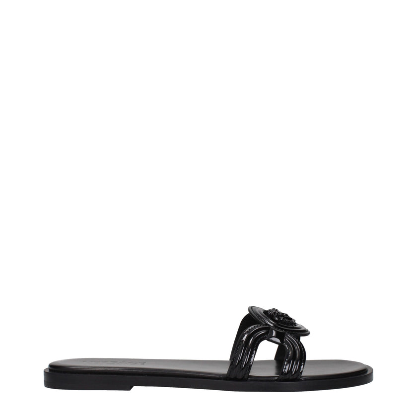 Black Leather SlippersDescription: The product with MPN 1018364D2VE1B000 and code F84877 patent leather in black is a slippers and clogs designed by Versace. It has features like front logo.Black Leather Slippers${tagsVersaceAulae Black Leather Slippers V