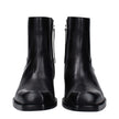 Black Leather Ankle BootsDescription: The product with MPN 10161571A110841B00E and code F82950 leather in black is a ankle boots designed by Versace. It has features like side logo. Additional Info: Style: Casual Closing type: Zip Closure Shoe sole: Leath