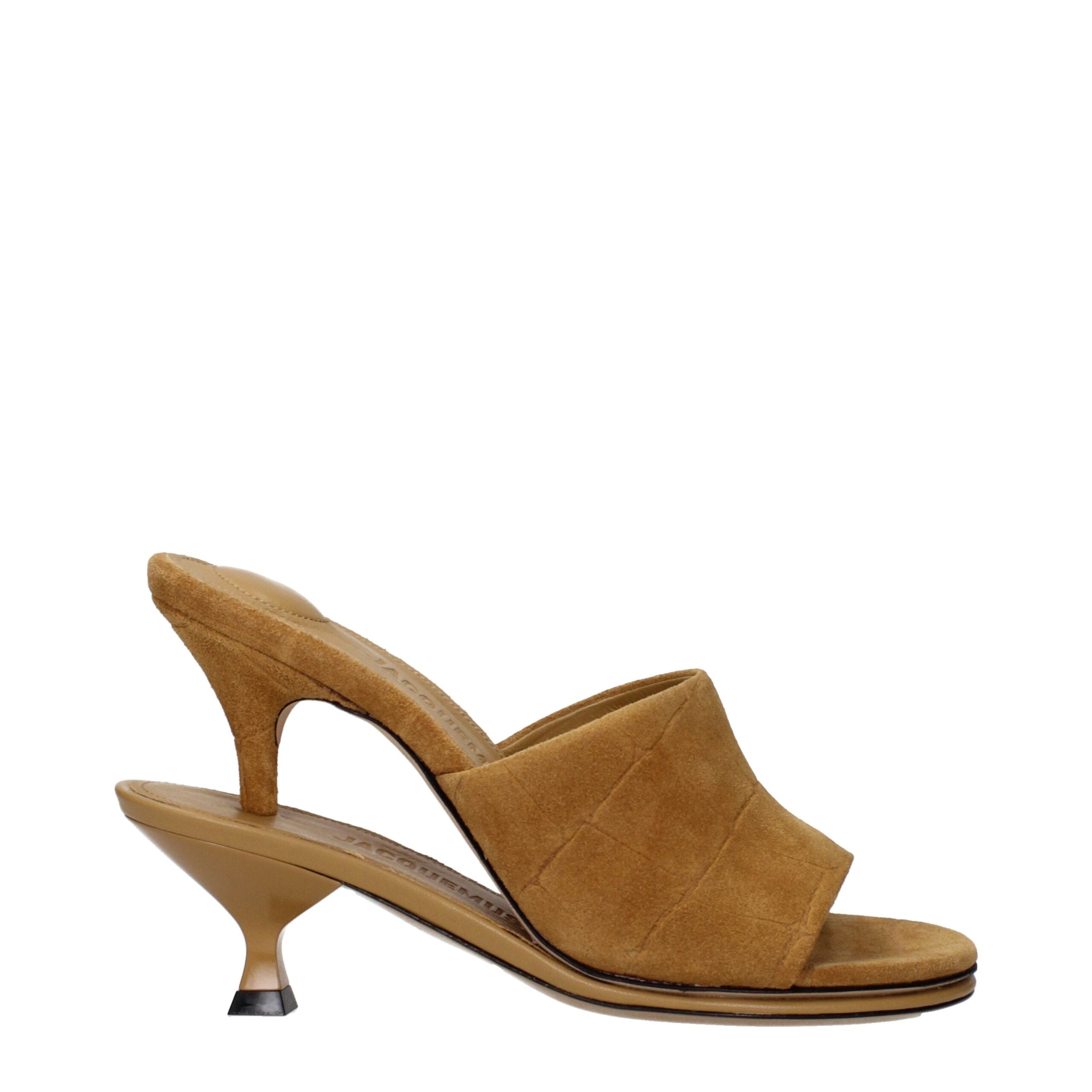 Brown Leather Stiletto Sandals by Jacquemus