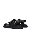 Black Leather Flat SandalsDescription: The product with MPN 10176071A135121B00E and code F84907 leather in black is a sandals designed by Versace. It has features like front detail.Black Leather Flat Sandals${tagsVersaceAulae Black Leather Flat Sandals Ve