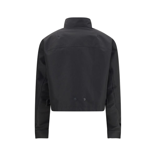 Black Polyester Full-Length JacketThe Krovanh Short Jacket from Moncler x EE72 by Edward Enninful combines technical design and refined elegance. Crafted from 3L technical polyester with a nylon laqué lining, it offers both comfort and durability. The pad