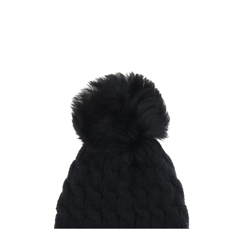 Black Fleece Wool BeanieBeanie Hat by Moncler Grenoble is made of extra fine wool yarn, ideal for ensuring warmth and comfort during the cold season. Distinguished by a refined braided knit with fineness 3, it is embellished with a matching pom-pom and co