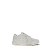 White Calf Leather Bos Taurus Low Top SneakersOut of Office Sneakers by Off White feature a perforated round toe that offers breathability and comfort. The flat sole provides stability, while the iconic embossed Arrow logo on the side panel adds a distinc