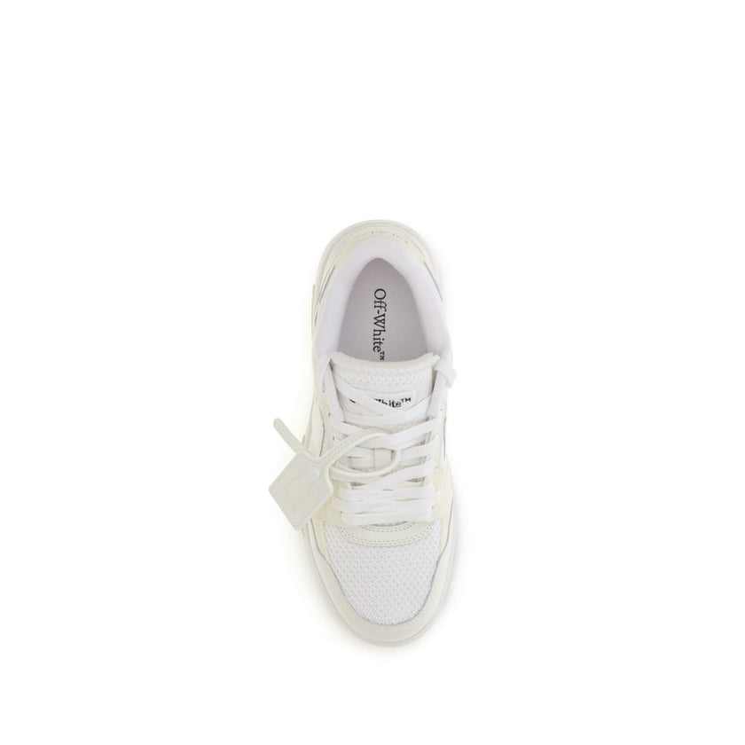White Calf Leather Bos Taurus Low Top SneakersOut of Office Sneakers by Off White feature a perforated round toe that offers breathability and comfort. The flat sole provides stability, while the iconic embossed Arrow logo on the side panel adds a distinc