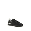 Black Calf Leather Bos Taurus Athletic SneakersLow Top Hexagon Sneakers by Philipp Plein combine urban style and advanced technology in a bold, modern design. Made of nappa leather, they are embellished with a contrasting logo on the collar and the iconic