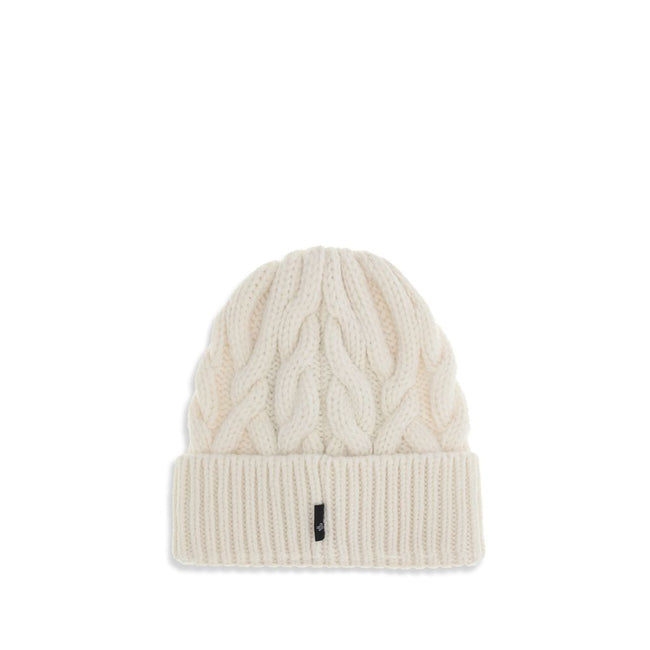 White Fleece Wool BeanieBeanie Hat by Moncler Grenoble is made of extra fine wool yarn, perfect for providing warmth and comfort during the cold season. Characterized by a refined braided knit with fineness 3, it is completed by the iconic logo patch, a d