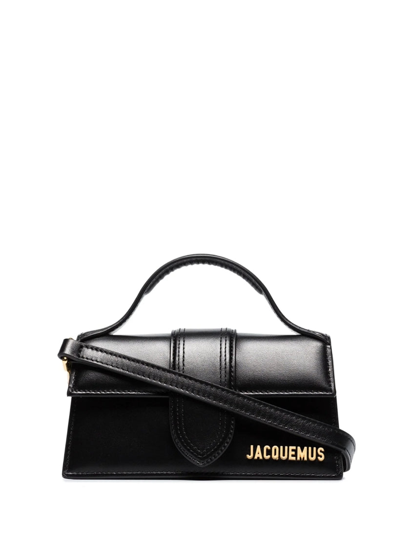 Black Le Bambino HandbagJACQUEMUS Gorgeous brand new, 100% Authentic Jacquemus Le Bambino Black Bag. Model: 213BA006-3000 Color: Black with Gold Hardware Material: Leather Bag with adjustable shoulder strap – Small handle – Removable shoulder strap – Card
