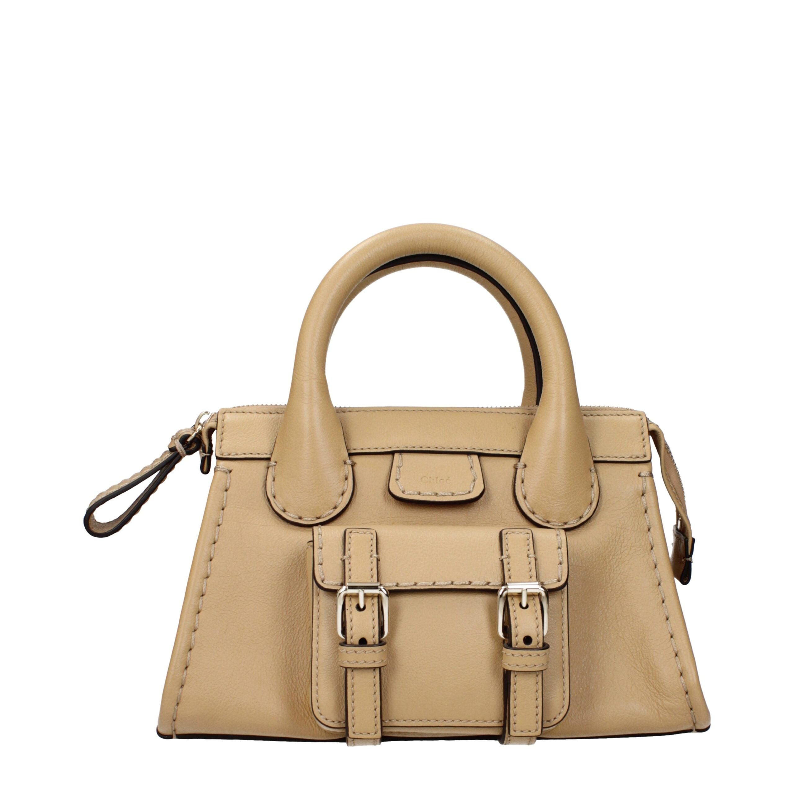 Beige Leather HandbagDescription: The product with MPN CHC21WS451F43275 and code F84922 leather in beige is a handbags designed by Chloé. It has features like front logo, adjustable shoulder, removable shoulder.Beige Leather Handbag${tagsChloéAulae Beige