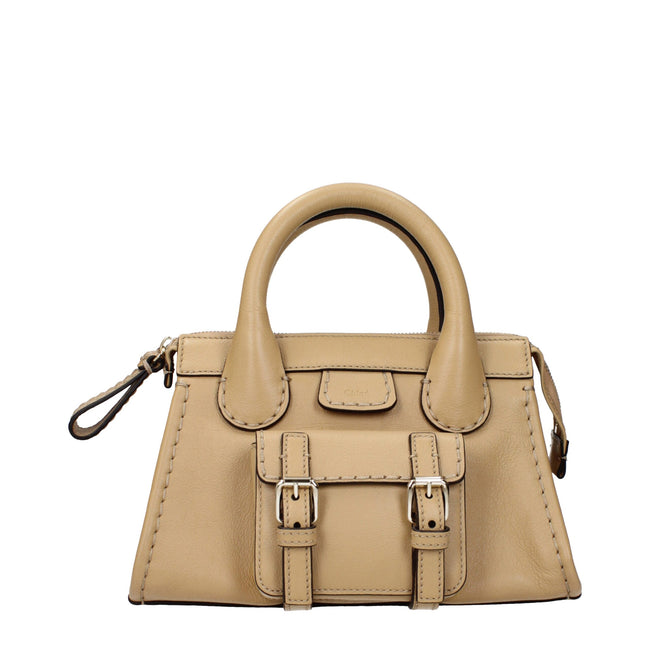 Beige Leather HandbagDescription: The product with MPN CHC21WS451F43275 and code F84922 leather in beige is a handbags designed by Chloé. It has features like front logo, adjustable shoulder, removable shoulder.Beige Leather Handbag${tagsChloéAulae Beige