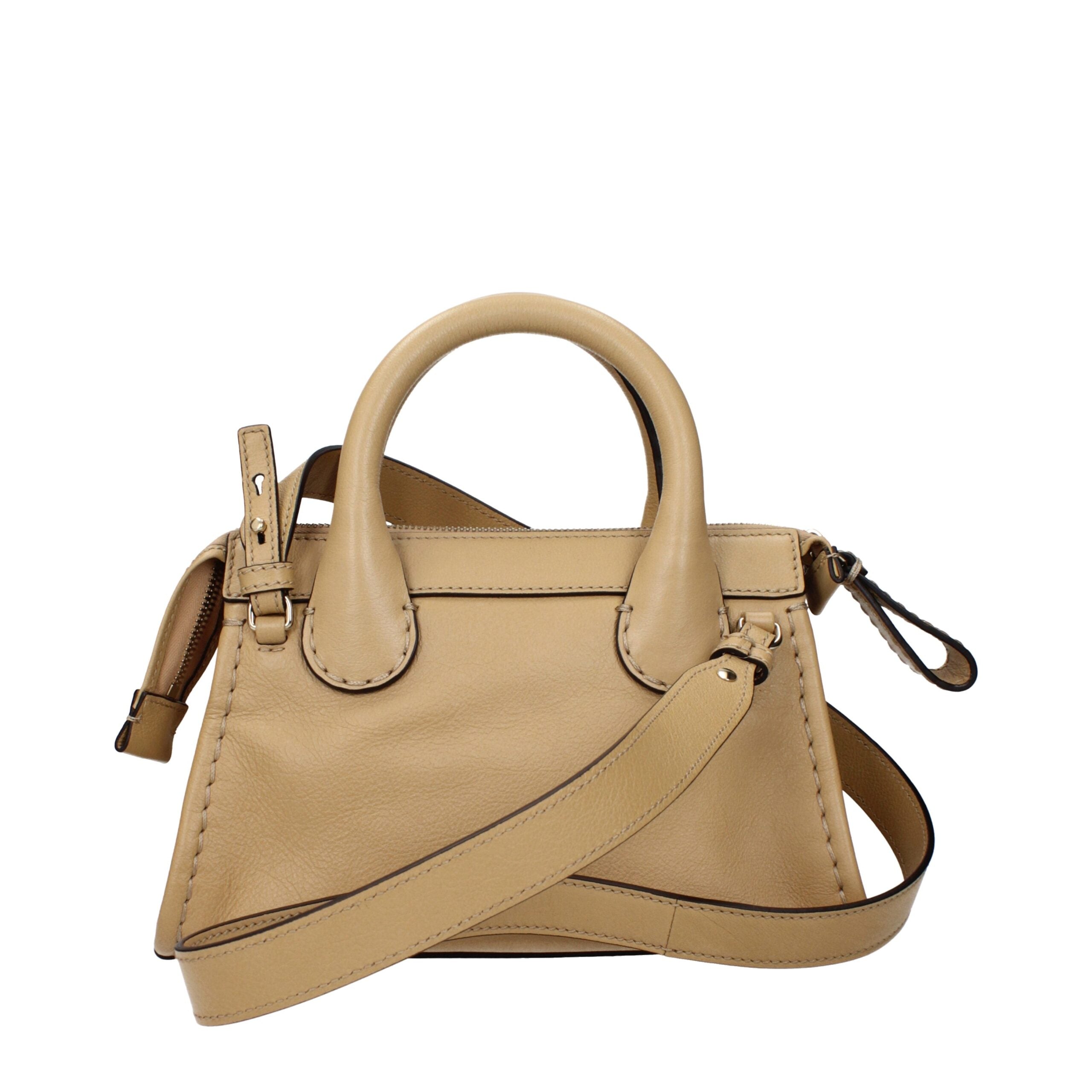 Beige Leather HandbagDescription: The product with MPN CHC21WS451F43275 and code F84922 leather in beige is a handbags designed by Chloé. It has features like front logo, adjustable shoulder, removable shoulder.Beige Leather Handbag${tagsChloéAulae Beige