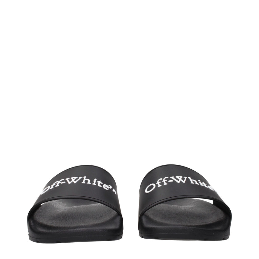 Black Cotton SlippersDescription: The product with MPN OMIU002MAT0011001 and code F84958 rubber in black is a slippers and clogs designed by Off-White. It has features like front logo.Black Cotton Slippers${tagsOff-WhiteAulae Black Cotton Slippers Off-Whi