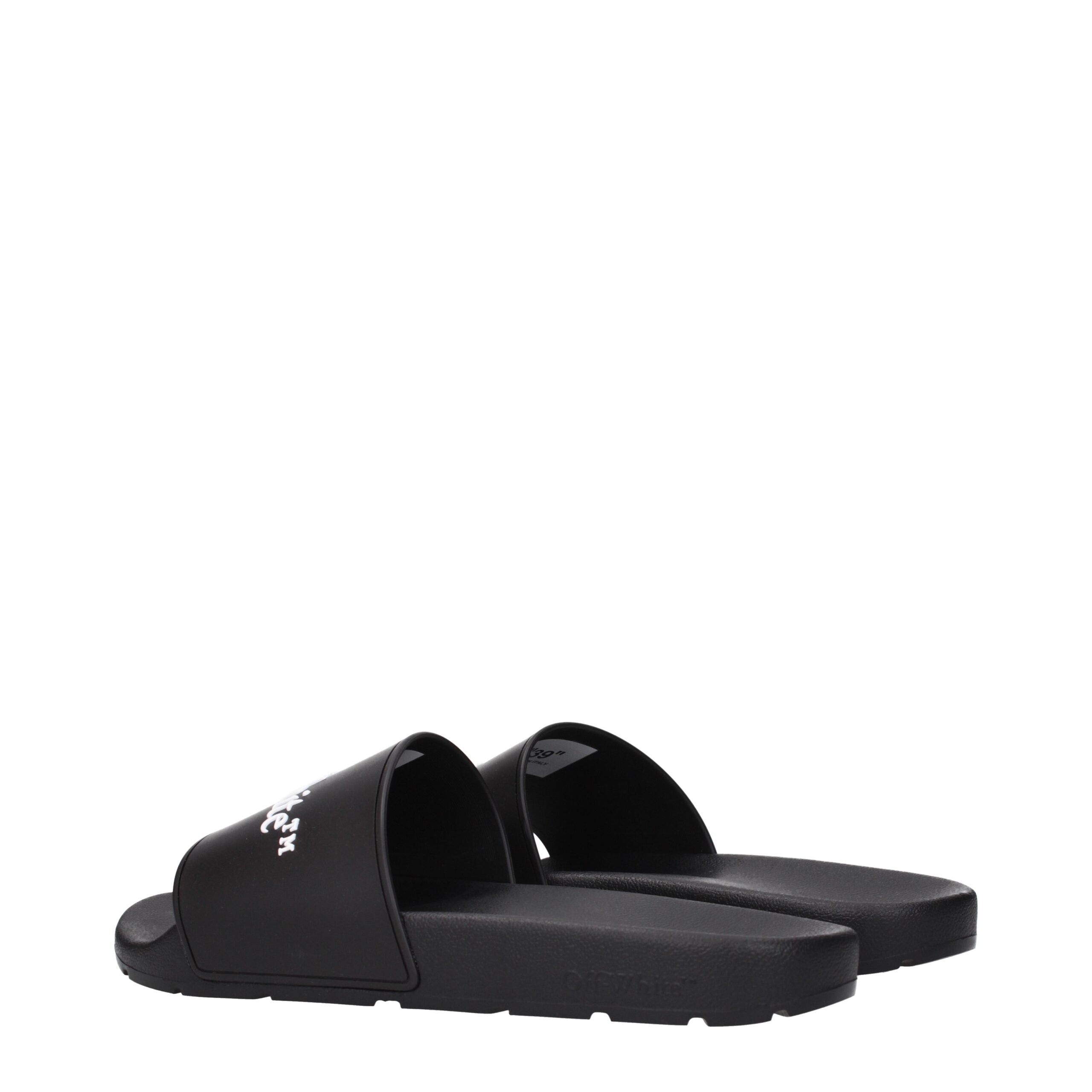 Black Cotton SlippersDescription: The product with MPN OMIU002MAT0011001 and code F84958 rubber in black is a slippers and clogs designed by Off-White. It has features like front logo.Black Cotton Slippers${tagsOff-WhiteAulae Black Cotton Slippers Off-Whi