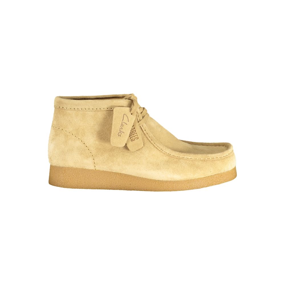 Beiger Herren-Sneaker aus Leder mit Wechselfußbett
