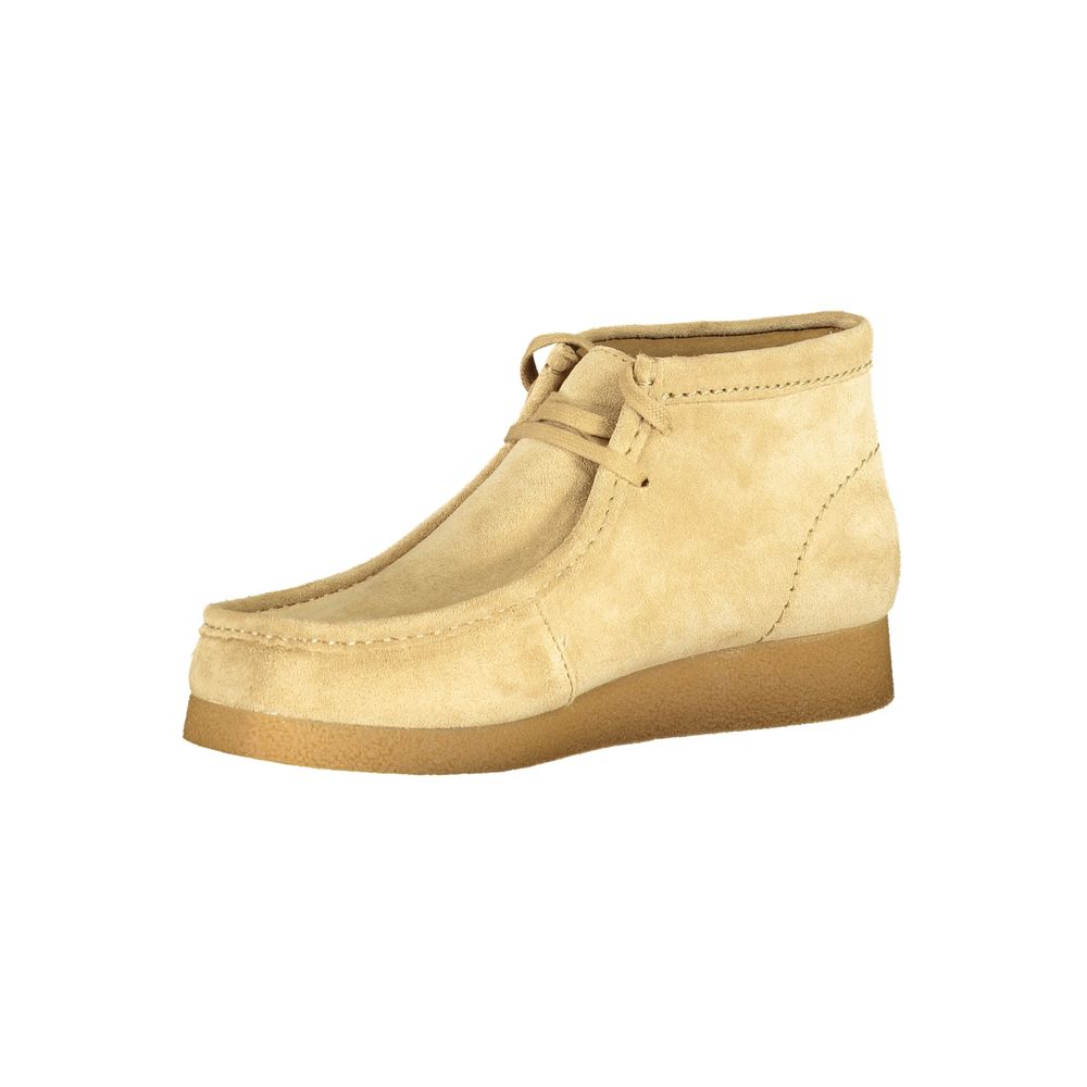 Beiger Herren-Sneaker aus Leder mit Wechselfußbett