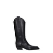 Black Leather High Heel BootsDescription: The product with MPN OWIE041LEA0011010 and code F78938 leather in black is a boots designed by Off-White. Additional Info: Style: Country Materials: Leather Shoe sole: Leather Heel height: 5 cm Shoe tip: Pointy to