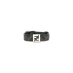 Black Calf Leather Bos Taurus BraceletFF Bracelet by Fendi is an elegant and versatile accessory designed to stylishly complete both casual and more formal looks. Reversible, it is made of iconic black FF Canvas with a dark green leather interior, offerin