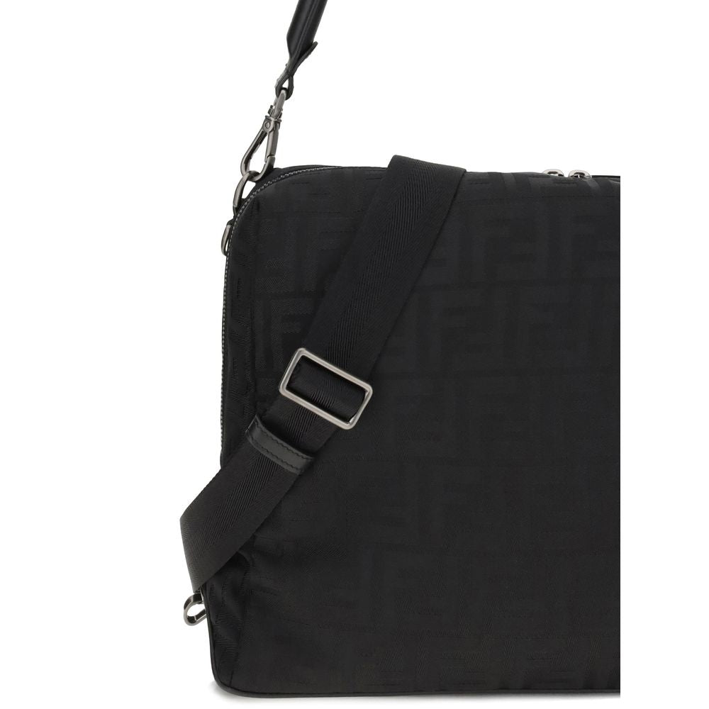 Black Polyamide Shoulder BagLui large Shoulder Bag by Fendi is an accessory with a contemporary design and soft construction, designed to combine style and functionality. Made of black padded FF nylon with a shiny, slightly embossed texture, it is finishe