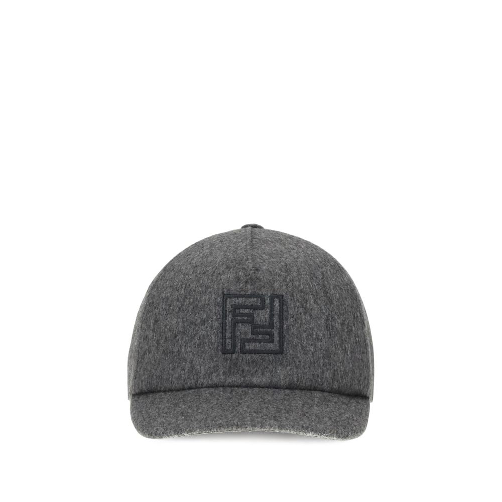 Gray Wool Cap (Baseball Hat)Wool Baseball Hat by Fendi is a sophisticated accessory that combines sporty style and fine materials. Made entirely of wool felt and cashmere, it features a semi-rigid visor that maintains shape without sacrificing comfort. Th