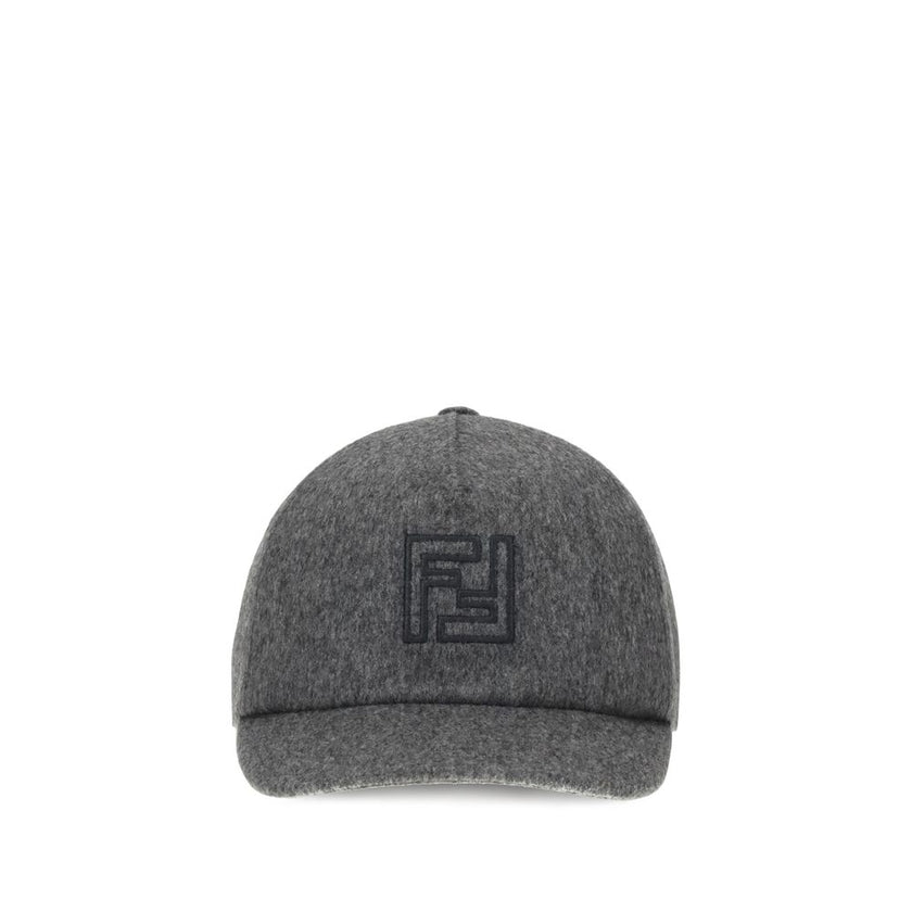 Gray Wool Cap (Baseball Hat)Wool Baseball Hat by Fendi is a sophisticated accessory that combines sporty style and fine materials. Made entirely of wool felt and cashmere, it features a semi-rigid visor that maintains shape without sacrificing comfort. Th