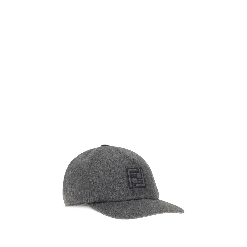 Gray Wool Cap (Baseball Hat)Wool Baseball Hat by Fendi is a sophisticated accessory that combines sporty style and fine materials. Made entirely of wool felt and cashmere, it features a semi-rigid visor that maintains shape without sacrificing comfort. Th