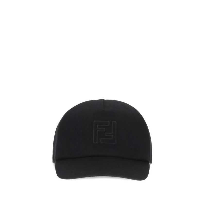 Black Wool Cap (Baseball Hat)Wool Baseball Hat by Fendi is a sophisticated accessory that combines sporty style and fine materials. Made entirely of wool felt and cashmere, it features a semi-rigid visor that maintains shape without sacrificing comfort. T