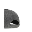 Gray Wool Cap (Baseball Hat)Wool Baseball Hat by Fendi is a sophisticated accessory that combines sporty style and fine materials. Made entirely of wool felt and cashmere, it features a semi-rigid visor that maintains shape without sacrificing comfort. Th